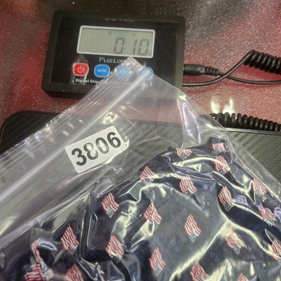 Ralph Lauren Chaps Men's Long Sleeve Bl American Flag Print Shirt Navy SZ L EUC - Picture 15 of 15